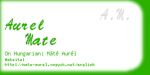 aurel mate business card