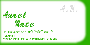 aurel mate business card